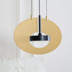Eye In The Sky Pendant Light ∅ 13.8″ x H 8.7″ / Dia 35cm x H 22cm / Gold + Black / Warm Light Pendant light