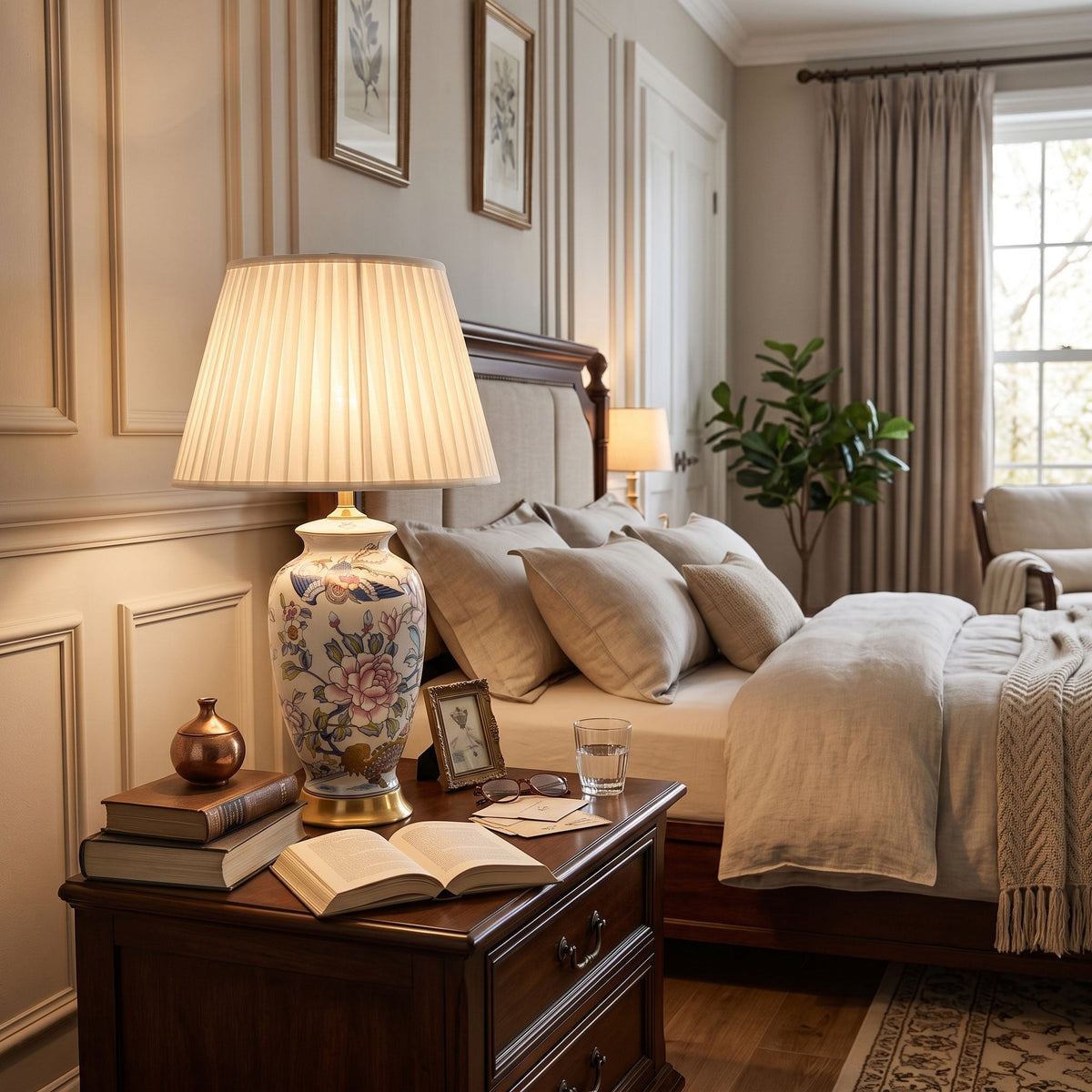 Famille Rose Ceramic Table Lamp
