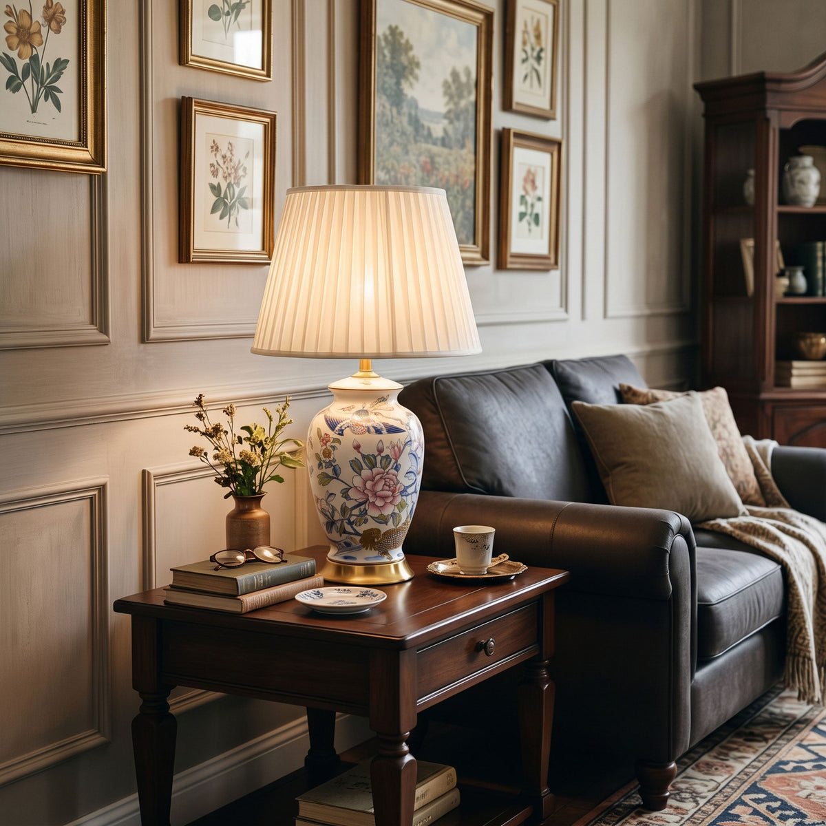 Famille Rose Ceramic Table Lamp