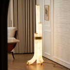 Piped Alabaster Floor Lamp