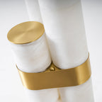 Piped Alabaster Floor Lamp