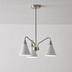 Fashion Cono Chandelier 3 heads ∅ 20.9″ x H 11.8″ / Dia 53cm x H 30cm / Sand Nickel Color Chandelier