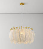 Feather Pendant Lamp Model A ∅ 19.7″ x H 13.8″ / Dia 50cm x H 35cm / White Pendant light