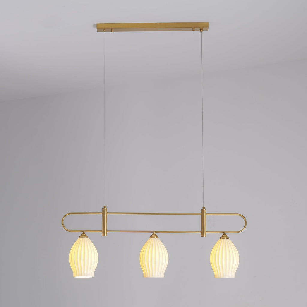 Fin Pendant Light 3 heads ∅ 35.4″ x H 13″ / L 90cm x H 33cm / Copper Pendant light