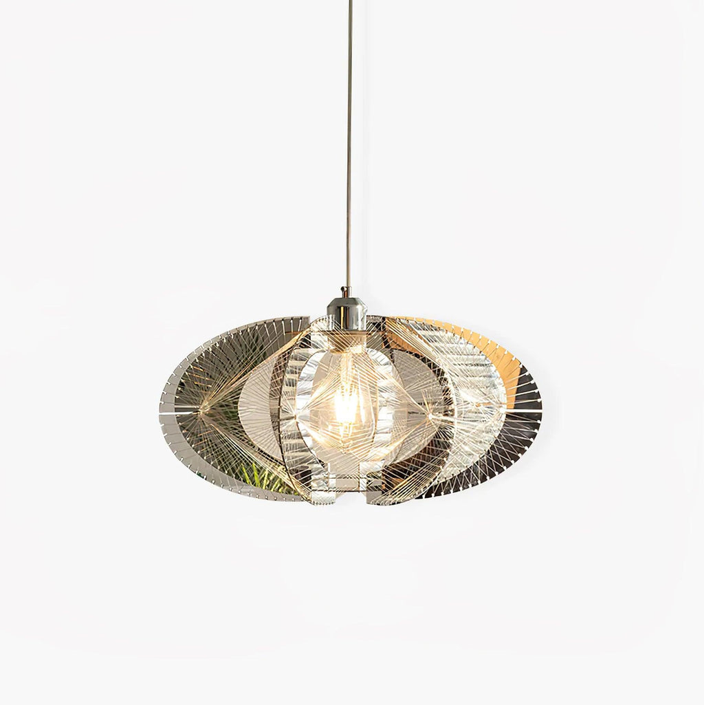 Fish Thread Pendant Lamp ∅ 16.5″ x H 8.7″ / Dia 42cm x H 22cm / Chrome Pendant light