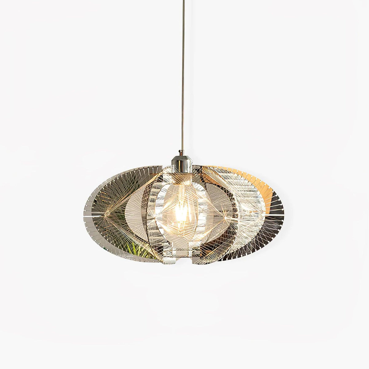 Fish Thread Pendant Lamp ∅ 16.5″ x H 8.7″ / Dia 42cm x H 22cm / Chrome Pendant light