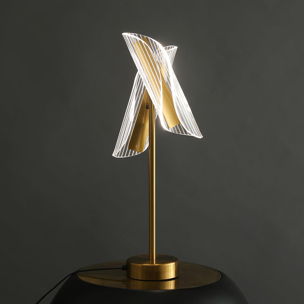Flame Table Lamp ∅ 6.6″ x H 21.6″ / Dia 17cm x H 55cm / Gold / US plug Table lamp