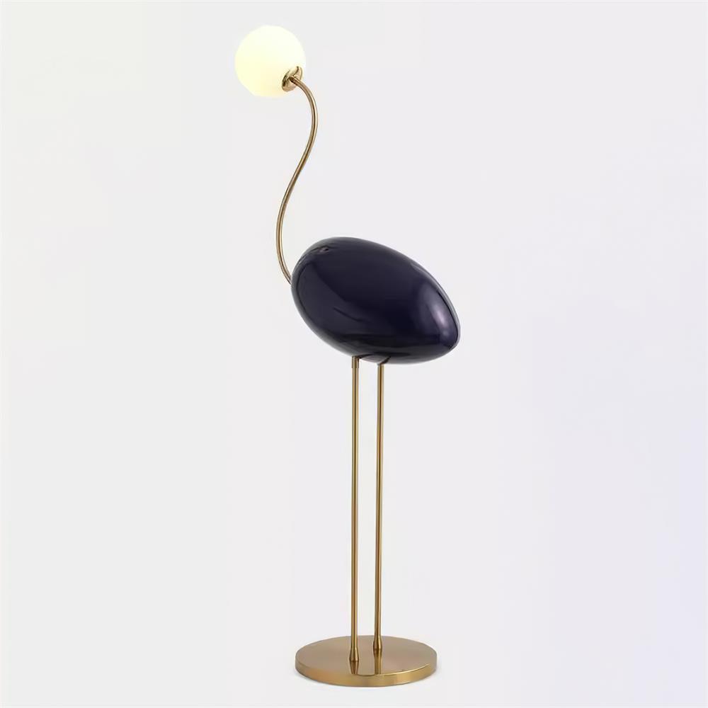 Flamingos Floor Lamp ? 17.7″ x H 53″ / Dia 45cm x H 135cm / Gold & Blue / US Plug Floor lamp