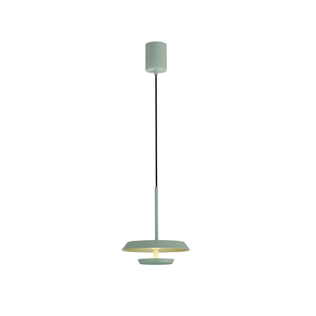 Flat Pendant Light ∅ 9.8″ x H 10.4″ / Dia 25cm x H 26.5cm / Green / Warm Light Pendant light