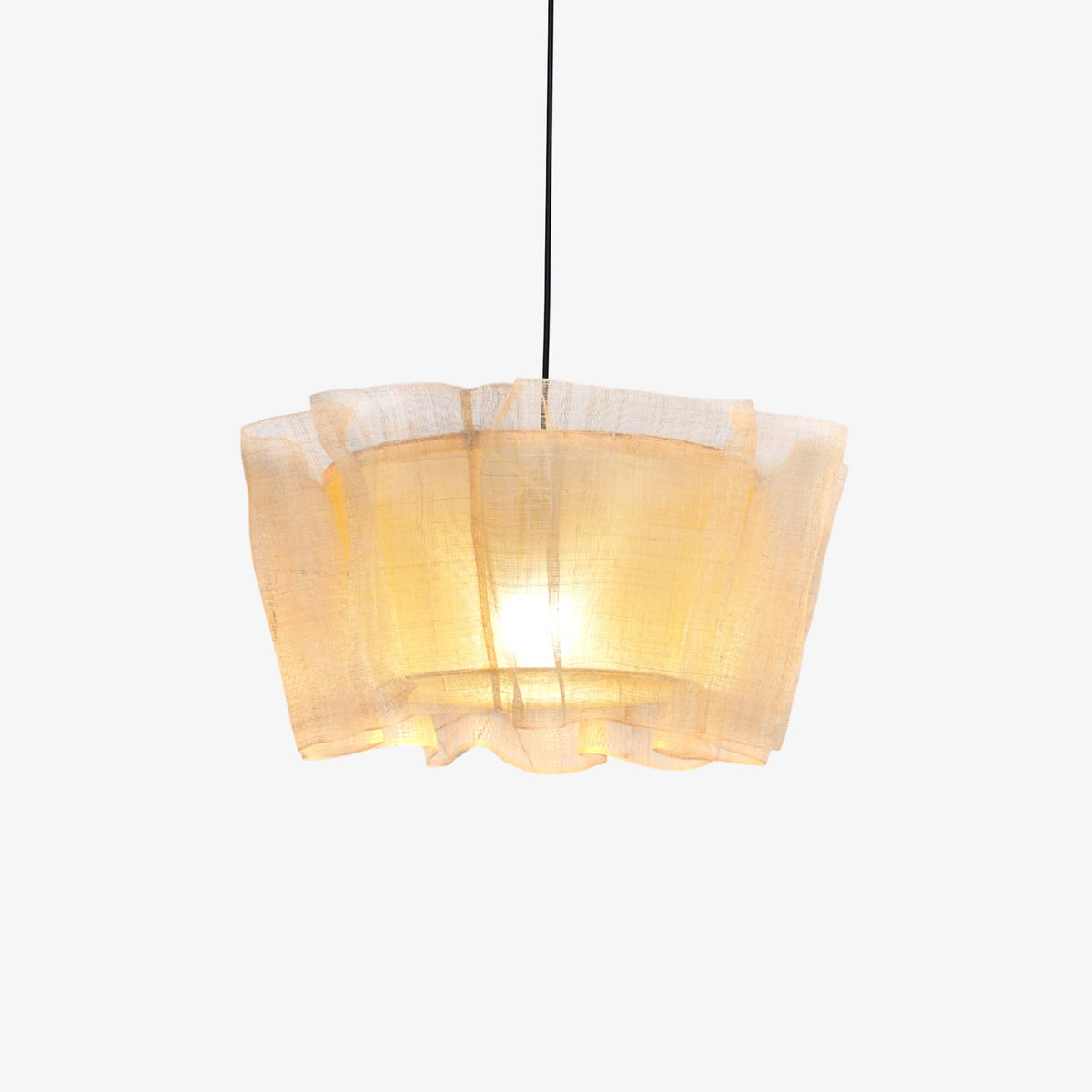 Flaxen Weave Pendant Lamp ? 15.7″ x H 7.9″ / Dia 40cm x H 20cm / Black & Beige Pendant light