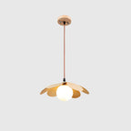 Fleur Petals Pendant Lamp ∅ 11.8″ x H 5.1″/ Dia 30cm x H 13cm / Wood color Pendant light