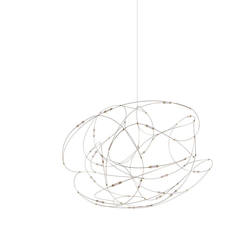 Flock Pendant Light Model A: ∅ 31.5″ x H 25.6″ / Dia 80cm x H 65cm / Chrome / Warm Light Pendant light