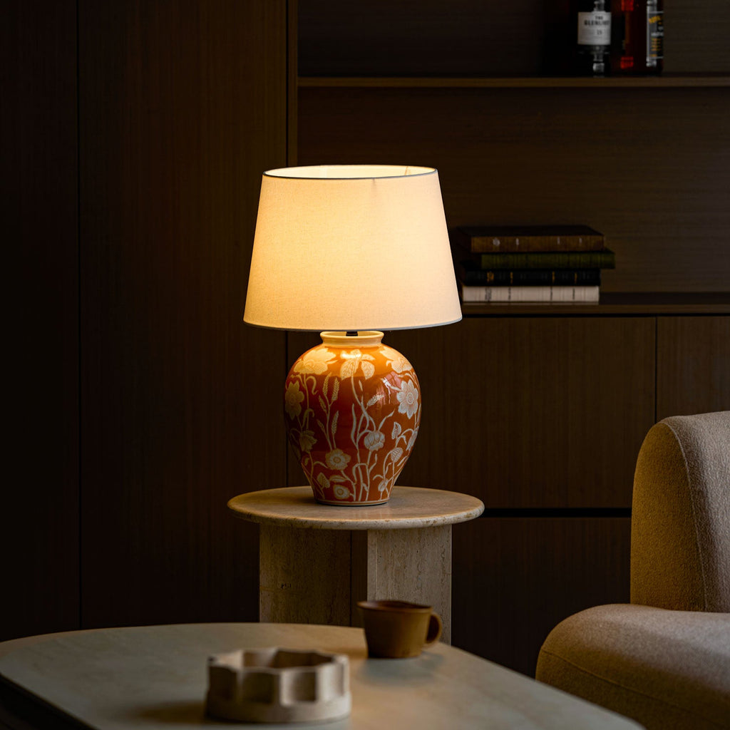 Floral Ceramic Table Lamp