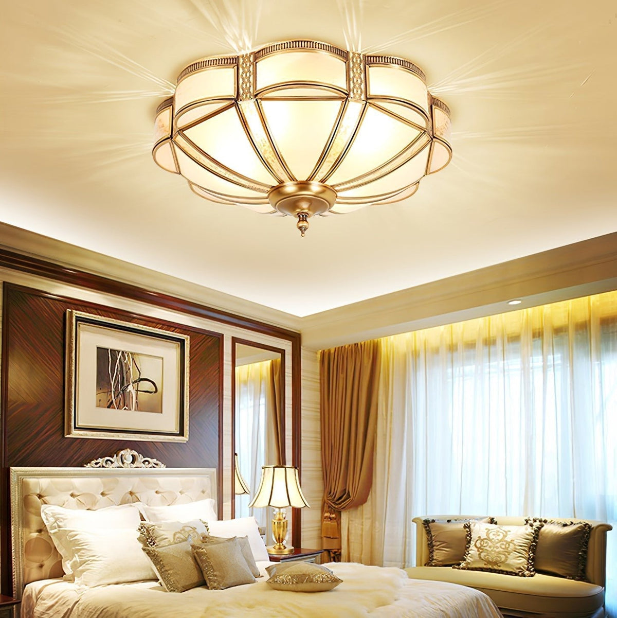Floral Brass Ceiling Lamp Floor lamp