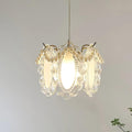 Floral Glass Pendant Lamp ∅ 7.9″ x H 7.9″ / Dia 20cm x H 20cm / Clear Pendant light