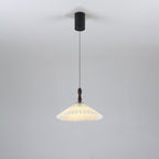 Flower Paper Pendant Lamp ∅ 10.2″ x H 5.1″ / Dia 26cm x H 13cm / Walnut color & White / Warm Light Pendant light