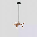Flower Bone Chandelier 9 Heads: ∅ 21.7’’ x H 42.1’’ / Wood Color / Warm Light Chandelier