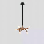 Flower Bone Chandelier 9 Heads: ∅ 21.7’’ x H 42.1’’ / Wood Color / Warm Light Chandelier