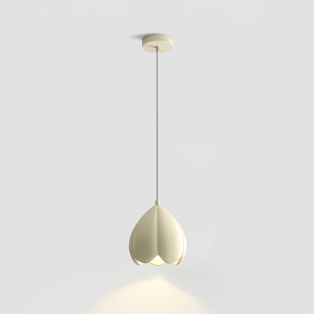 Flower Bud Pendant Lamp ? 5.9″ x H 6.7″ / Dia 15cm x H 17cm / Beige Pendant light