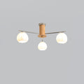 Flower Buds Ceiling Lamp 3 Lamps ∅ 24.4″ x H 13.4″ / Dia 62cm x H 34cm / Chrome & White glass Ceiling lamp