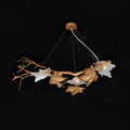 Folio Branch Brass Chandelier ∅ 43.3″ x W 20.5″ x H 11.8″ / Dia 110cm x W 52cm x H 30cm / Brass & Clear Pendant light