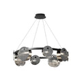 Foliole Chandelier 6 heads ∅ 15.7″ x H 59″ / Dia 40cm x H 150cm / Black / Warm Light Chandelier