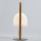 Portable Glass Charging Table Lamp ∅ 8.3″ x H 20.9″ / Dia 21cm x H 53cm / White / Charge Table lamp