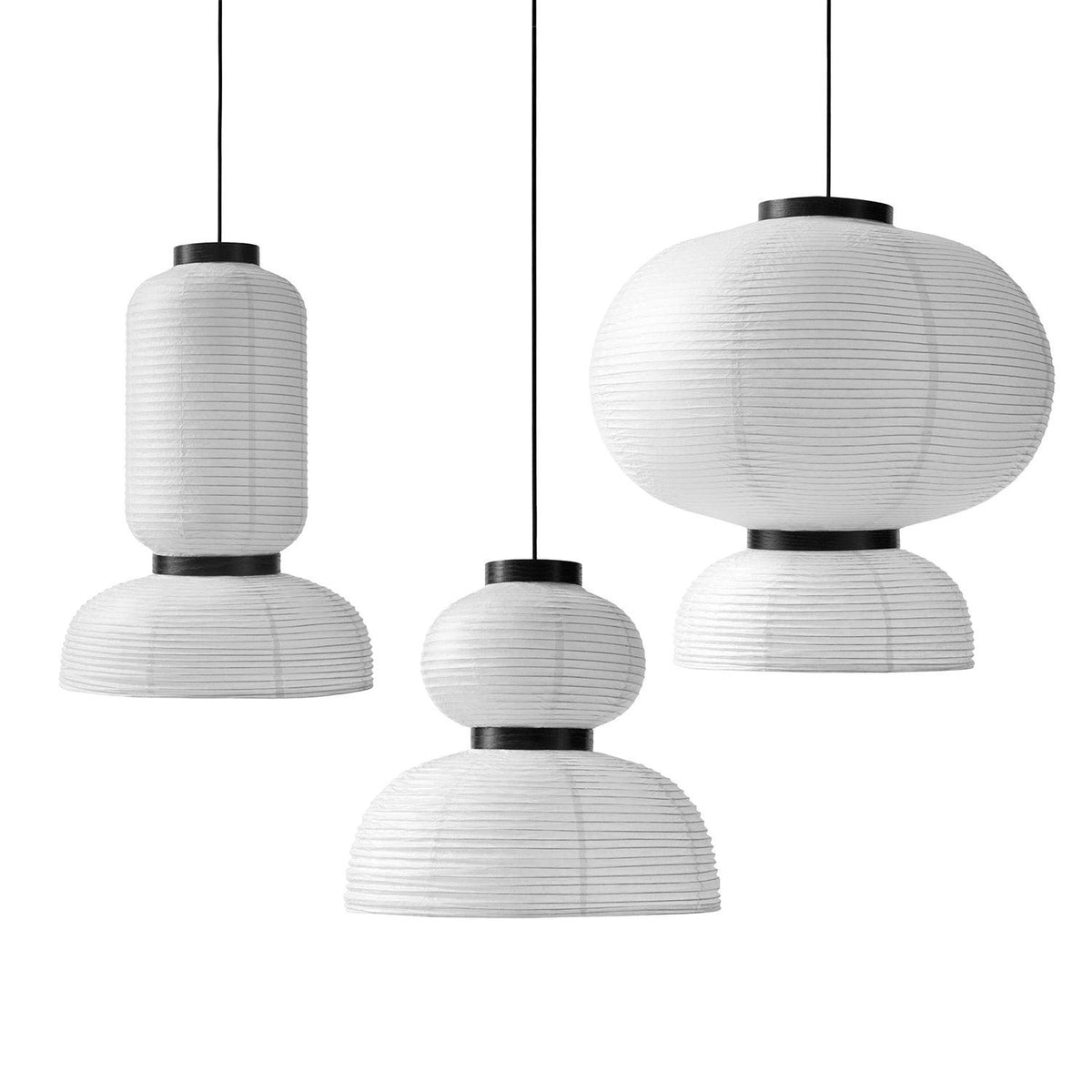 Rice Paper Lantern Pendant lamp JH3 + JH4 + JH5 / White Pendant light
