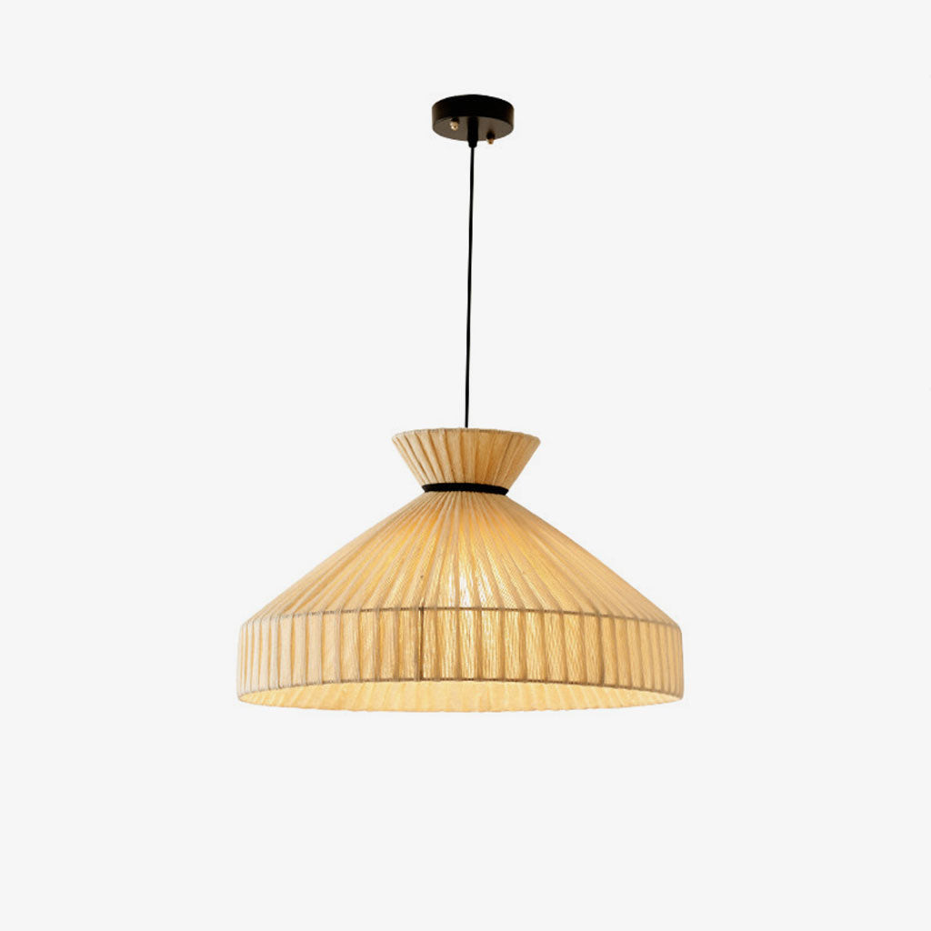 Bellflower Fluted Jute Pendant Lamp