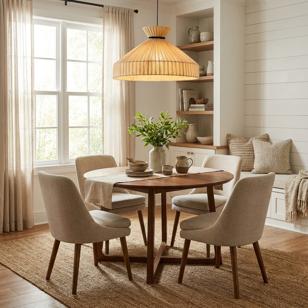 Bellflower Fluted Jute Pendant Lamp