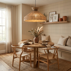 Bellflower Fluted Jute Pendant Lamp