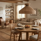 Bellflower Fluted Jute Pendant Lamp