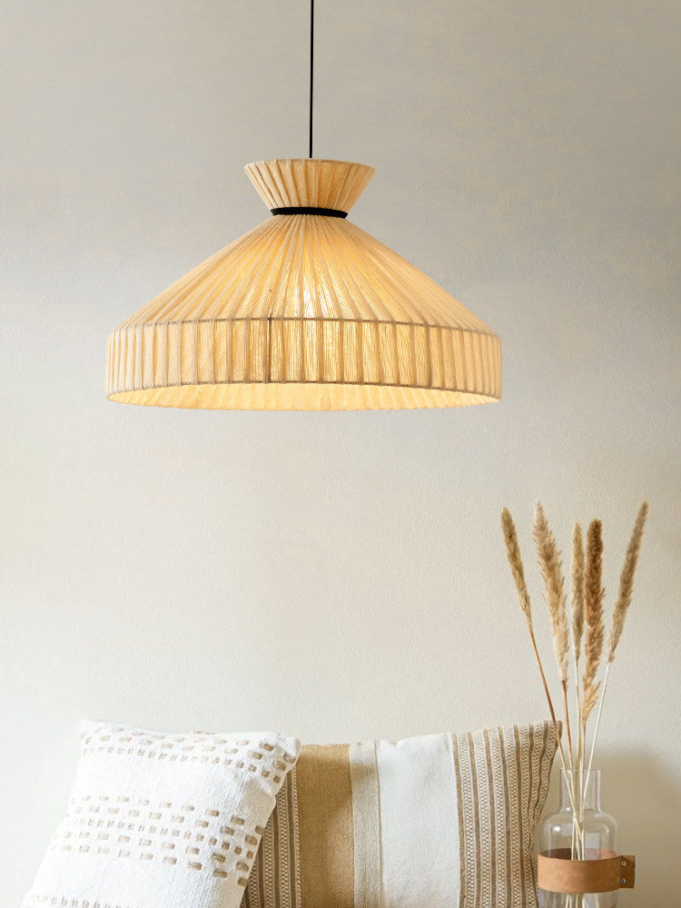 Bellflower Fluted Jute Pendant Lamp