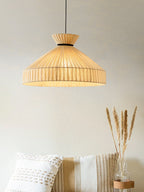 Bellflower Fluted Jute Pendant Lamp
