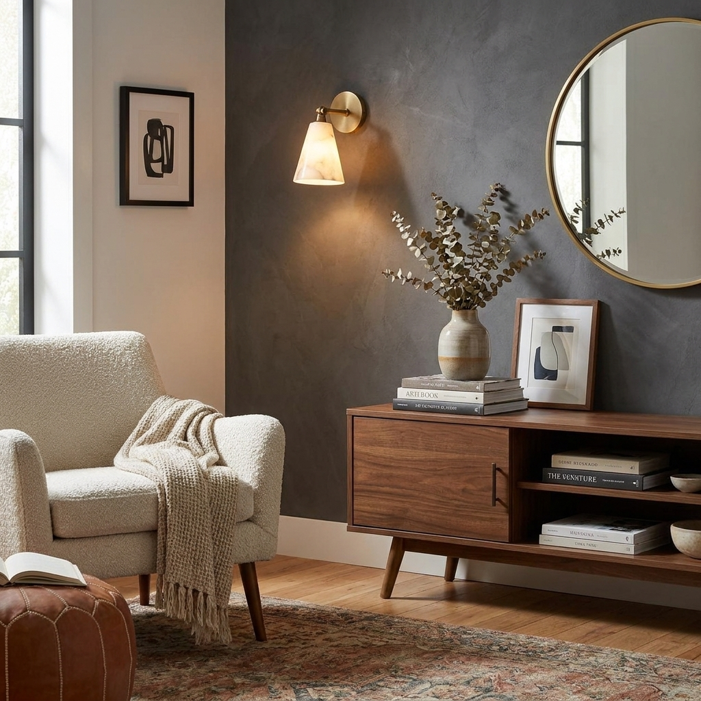 Fulcrum Alabaster Wall Sconce