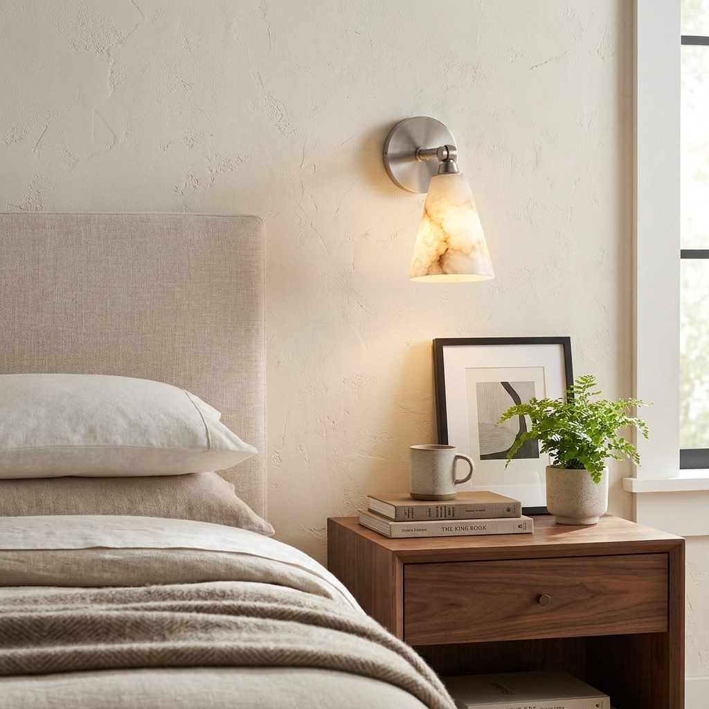 Fulcrum Alabaster Wall Sconce