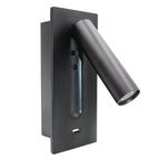 Black Bedside USB Wall Light 1001 Wall lamp