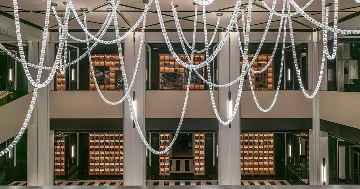 The Gabriel Spiral LED Chandelier | Custom Size & Made-to-Order Lighting for Luxury Residences & Commercial Spaces