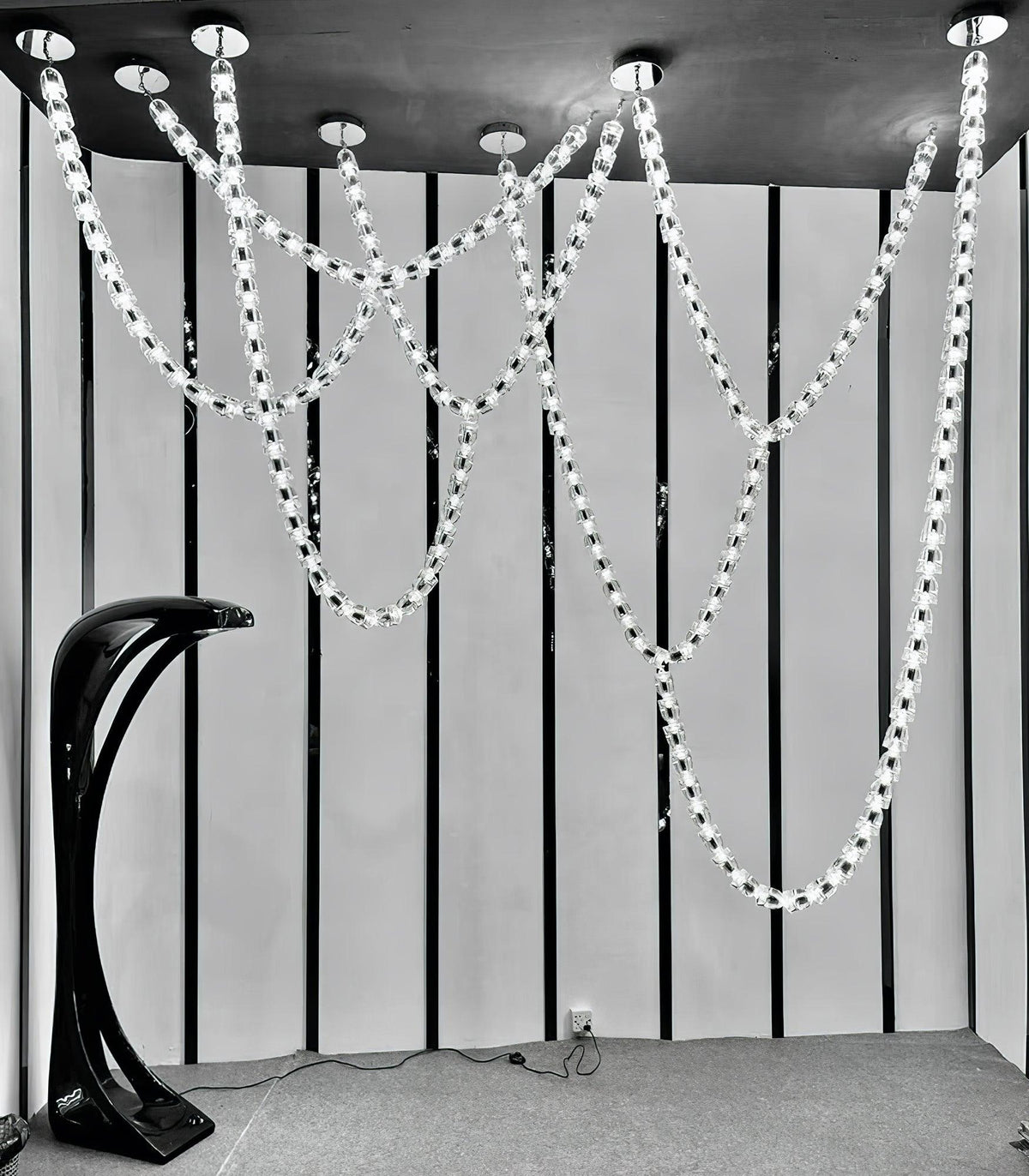 The Gabriel Curved LED Chandelier | Custom Size & Made-to-Order Lighting for Luxury Homes & Commercial Spaces