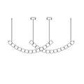 Gabriel Chandelier Style A 26heads L 62.9″ x H 59″ / L 160cm x H 150cm / Clear & Chrome / Warm Light Chandelier