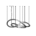 Gabriel Chandelier J 81 heads ∅ 65.2″ x H 24.8″ / Dia 165.5cm x H 63cm / Clear & Chrome / Warm Light Chandelier