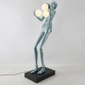 Gentleman Sculpture Floor Lamp ∅ 27.6″ x H 70.8″ / Dia 70cm x H 180cm / Blue & White / US Plug Floor lamp
