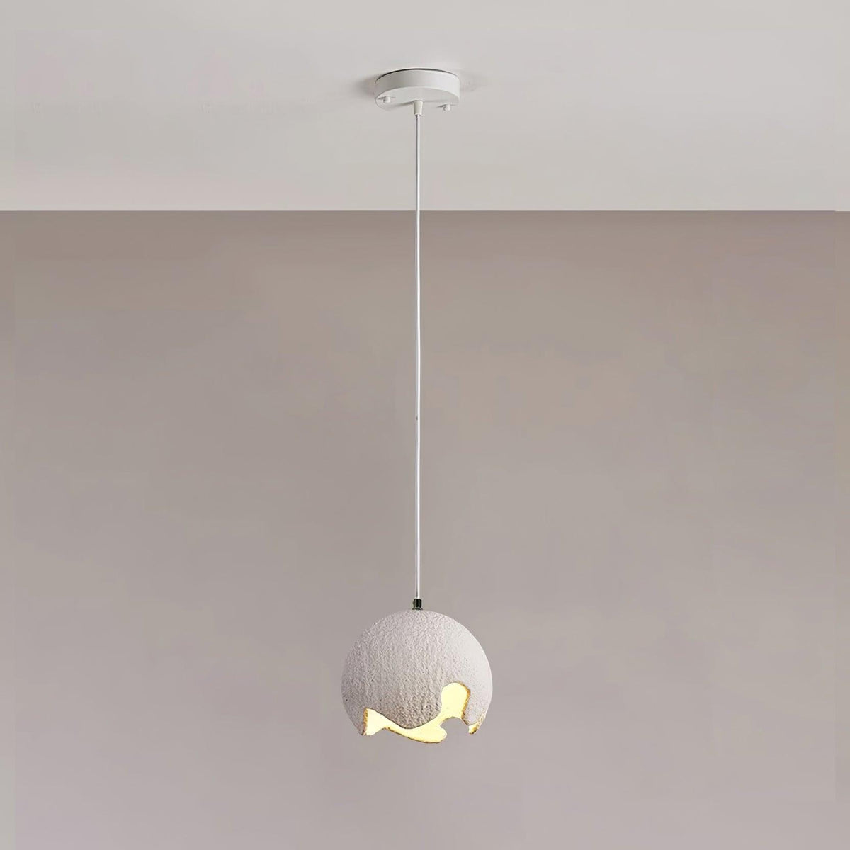 Geometric Resin Pendant Light ∅ 7.9″ x H 59″ / Dia 20cm x H 150cm / White Pendant light