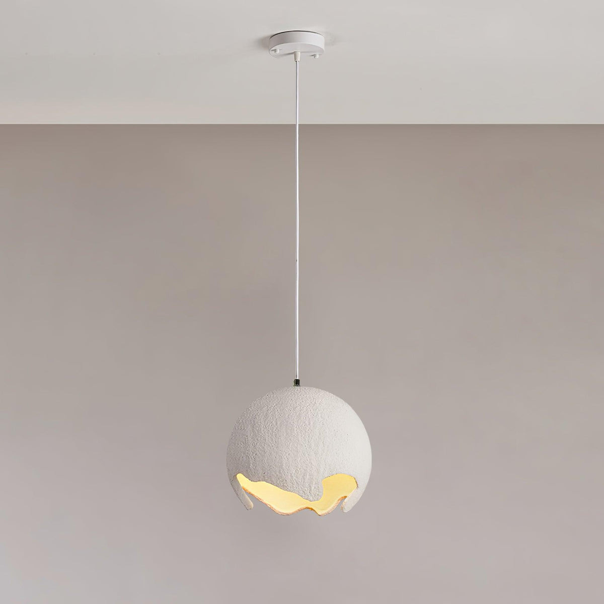 Geometric Resin Pendant Light ∅ 11.8″ H 59″ / Dia 30cm x H 150cm / White Pendant light
