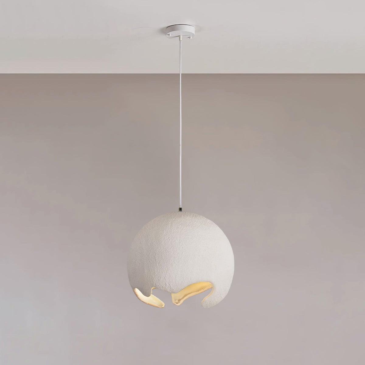 Geometric Resin Pendant Light ∅ 15.7″ H 59″ / Dia 40cm x H 150cm / White Pendant light