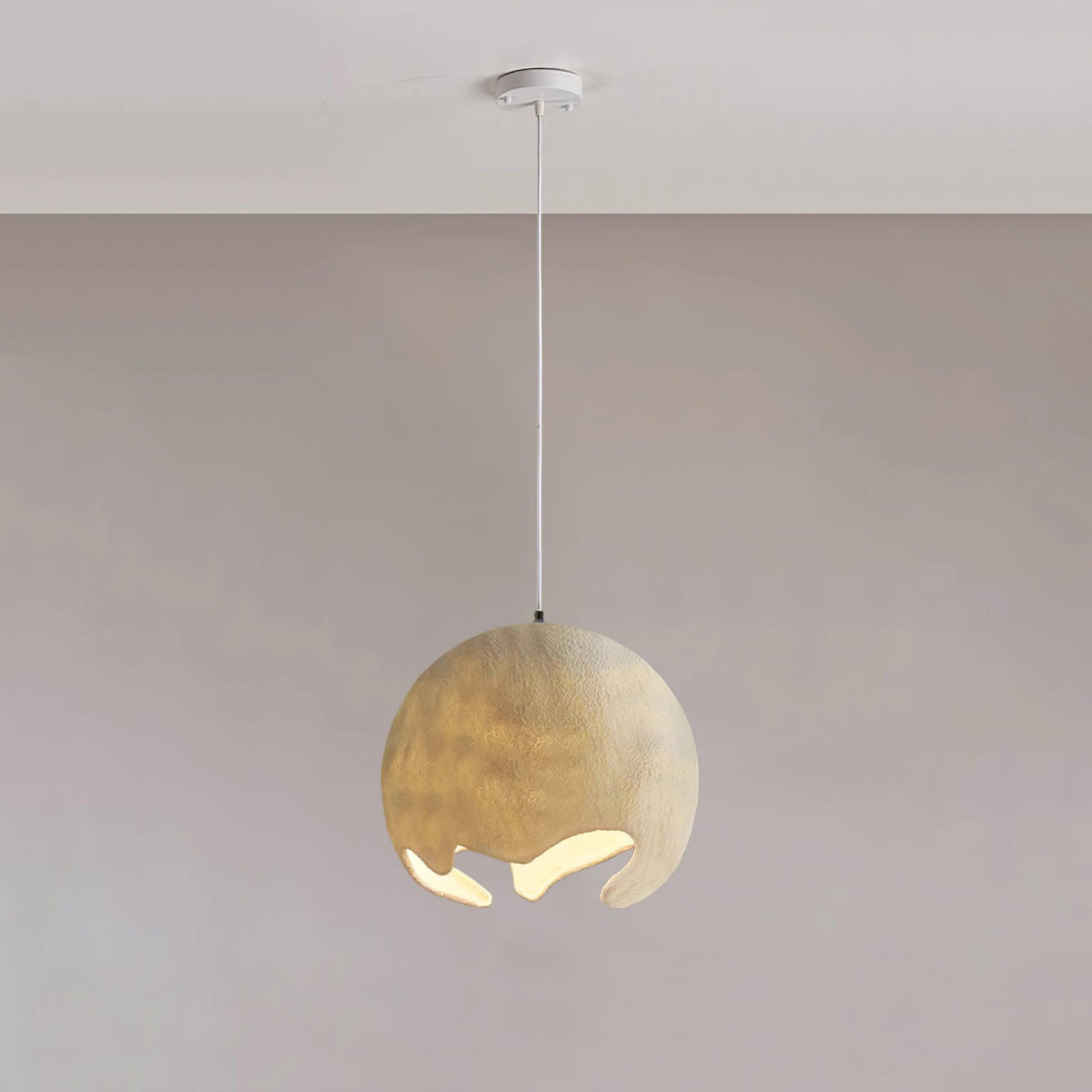 Geometric Resin Pendant Light ∅ 15.7″ H 59″ / Dia 40cm x H 150cm / Beige Pendant light