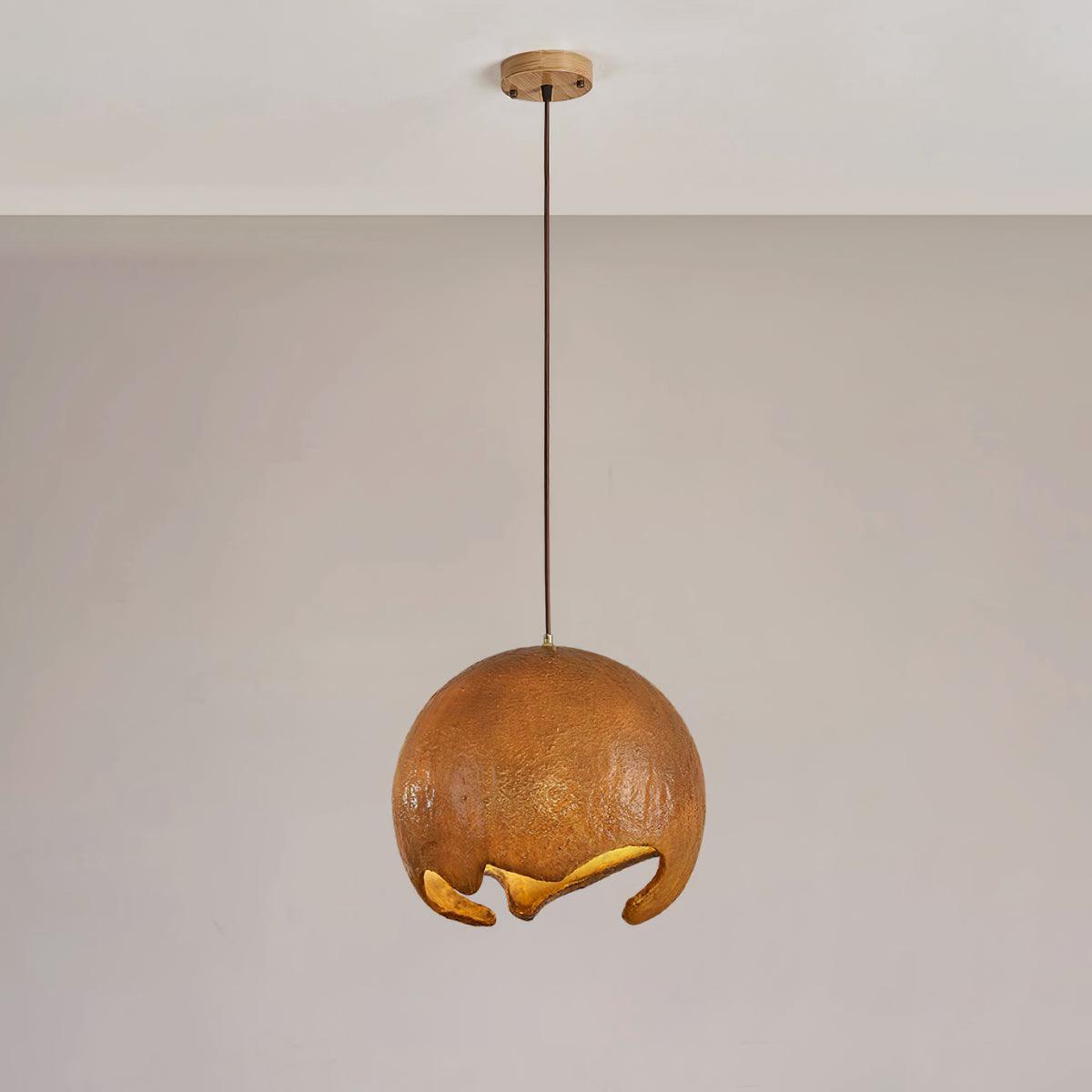 Geometric Resin Pendant Light ∅ 15.7″ H 59″ / Dia 40cm x H 150cm / Brown Pendant light