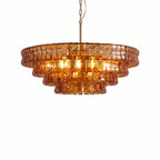 Ghiaccio Layered Glass Chandelier