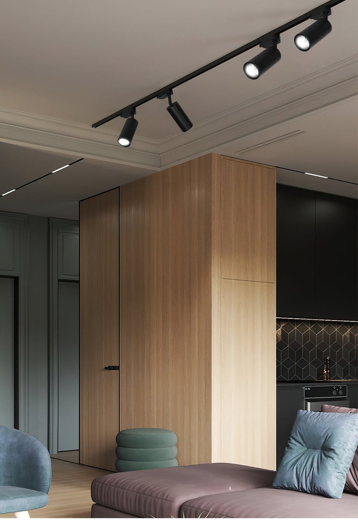 Gilded Rail Track Light Ceiling lamp