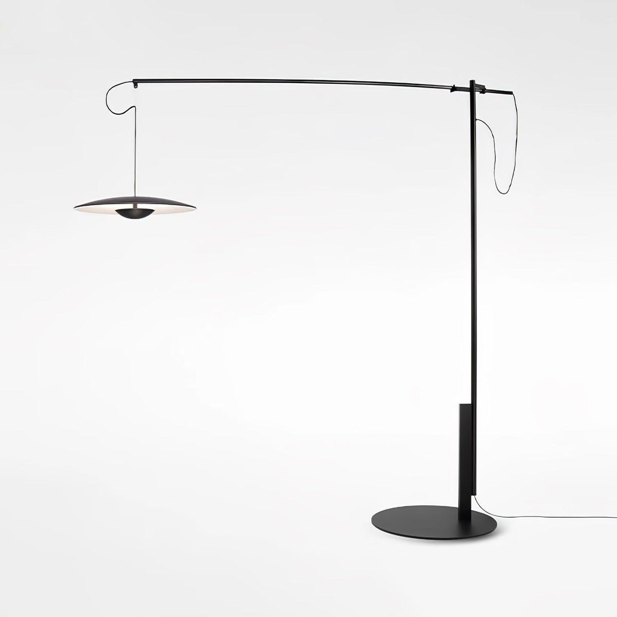 Innovative Directional Floor Lamp ? 54.7″ x H 70.9″ / Dia 139cm x H 180cm / Matt black / US Plug Floor lamp